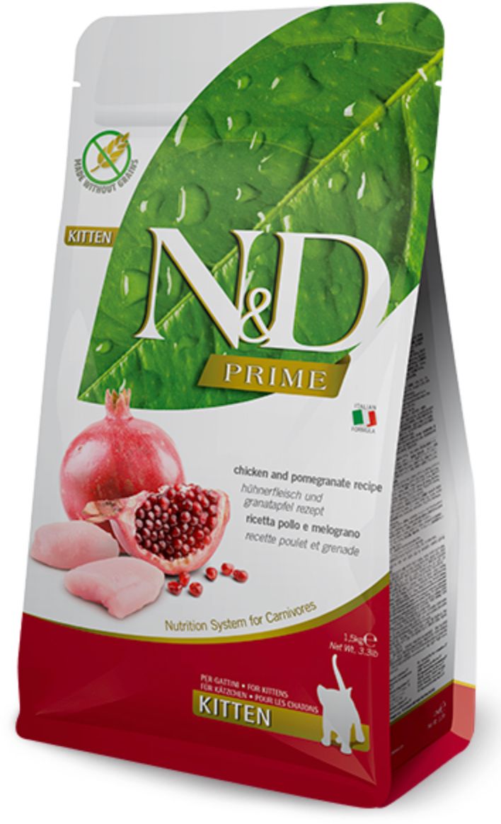 FARMINA GRAIN FREE PRIME CHICKEN &amp; POMEGRANATE KITTEN CAT FOOD 3.3LBS