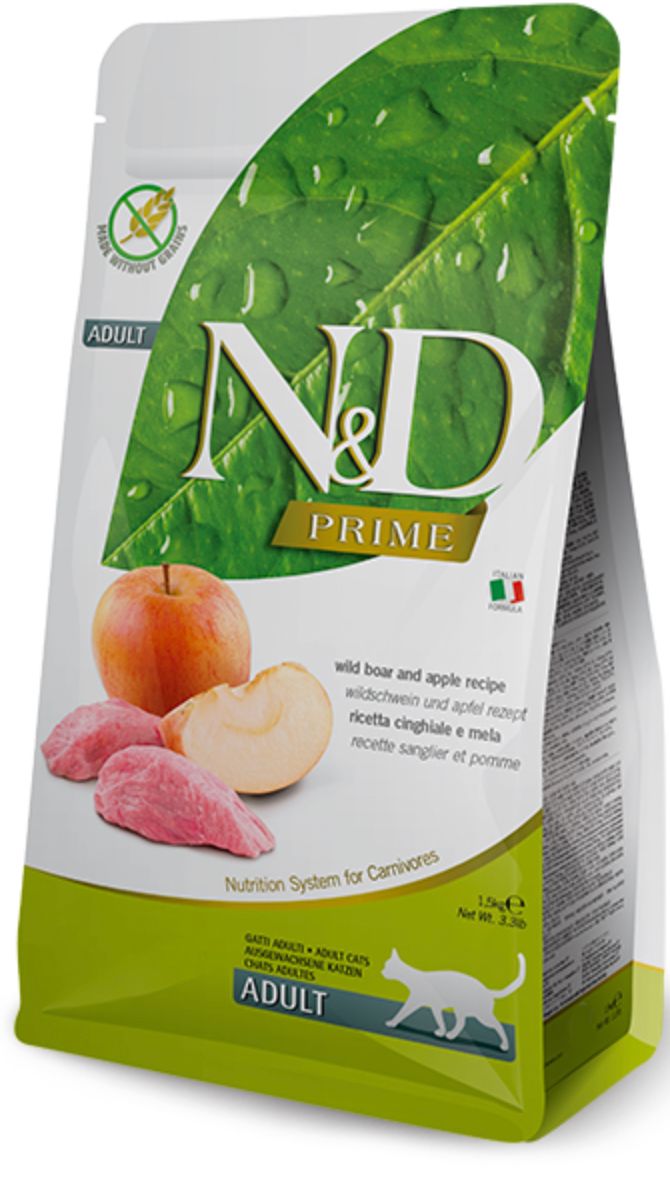 *FARMINA GRAIN FREE PRIME BOAR &amp; APPLE CAT FOOD 3.3LBS
