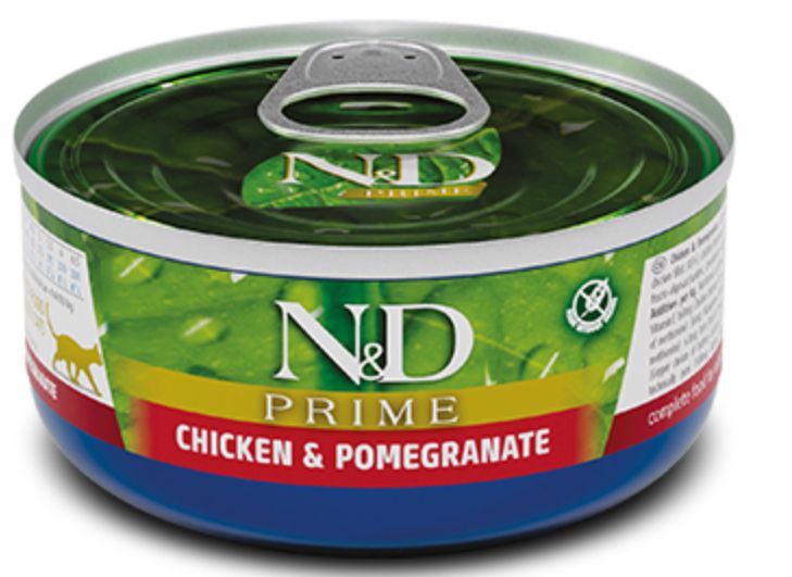 *FARMINA N&amp;D GRAIN FREE PRIME CHICKEN &amp; POMEGRANATE CAT FOOD 2.50OZ