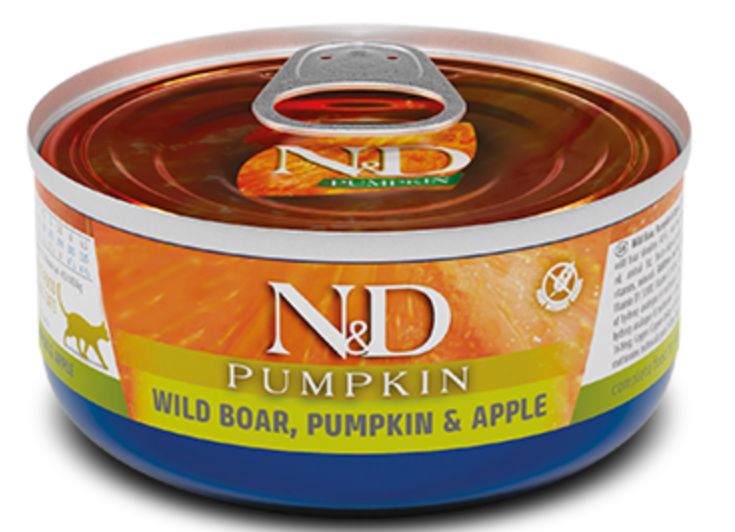 FARMINA N&amp;D GRAIN FREE PUMPKIN BOAR &amp; APPLE CAT FOOD 2.50OZ