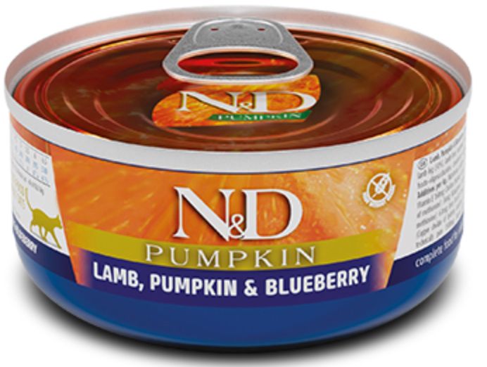 FARMINA N&amp;D GRAIN FREE PUMPKIN LAMB &amp; BLUEBERRY CAT FOOD 2.50OZ