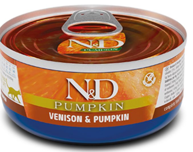 *FARMINA N&amp;D GRAIN FREE PUMPKIN VENISON CAT FOOD 2.50OZ