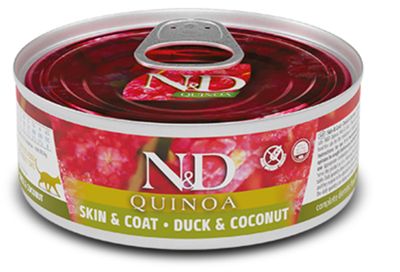 FARMINA N&amp;D GRAIN FREE QUINOA DUCK &amp; COCONUT CAT FOOD 2.80OZ