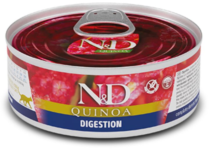 FARMINA N&amp;D GRAIN FREE QUINOA DIGESTION LAMB CAT FOOD 2.80OZ
