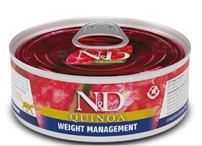 FARMINA N&amp;D GRAIN FREE QUINOA WEIGHT MANAGEMENT LAMB CAT FOOD 2.80OZ