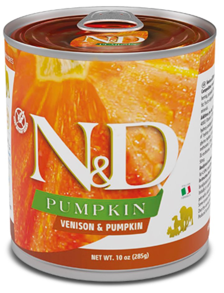 *FARMINA GRAIN FREE PUMPKIN VENISON APPLE DOG FOOD 10OZ