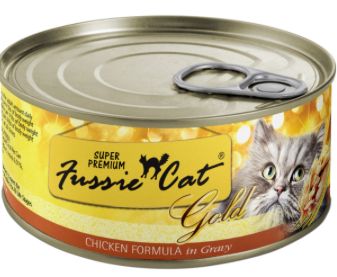 *FUSSIE CAT GOLD SUPER PREMIUM CHICKEN &amp; GRAVY CAT FOOD 2.82OZ