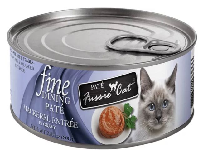 FUSSIE CAT FINE DINING PATE MACKEREL CAT FOOD CASE OF 24/2.82OZ