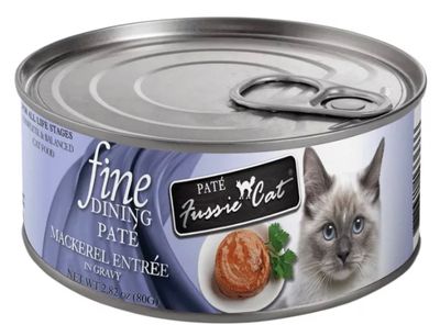 FUSSIE CAT FINE DINING PATE MACKEREL CAT FOOD 2.82OZ