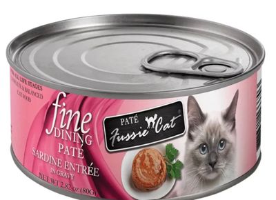 FUSSIE CAT FINE DINING PATE SARDINE CAT FOOD 2.82OZ