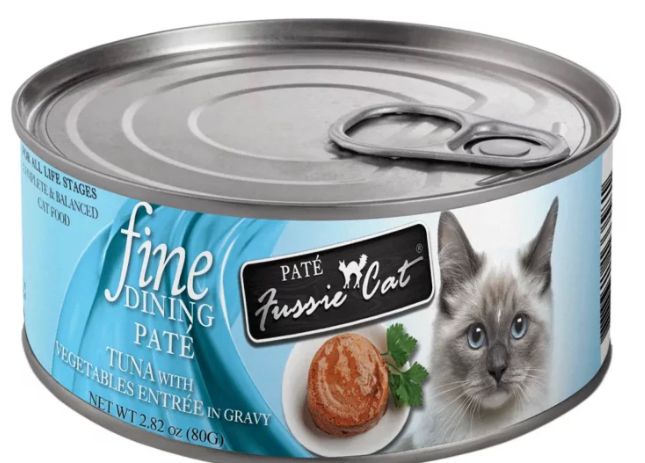 *FUSSIE CAT FINE DINING PATE TUNA WITH VEGETABLES CAT FOOD 2.82OZ