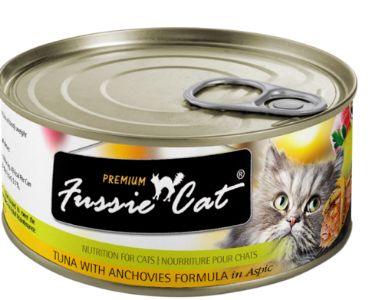 *FUSSIE CAT PREMIUM TUNA WITH ANCHOVIES IN ASPIC CAT FOOD 2.82OZ