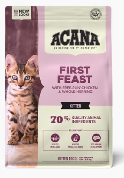 ACANA FIRST FEAST KITTEN CAT FOOD 4LBS