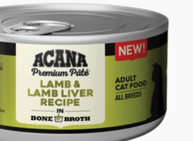 ACANA GRAIN FREE LAMB LAMB LIVER CAT FOOD CASE OF 12/5.5OZ