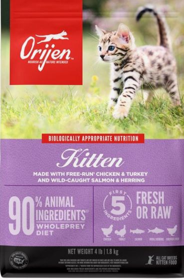 *ORIJEN GRAIN FREE KITTEN CAT FOOD 4LBS