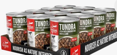 ORIJEN GRAIN FREE STEW TUNDRA DOG FOOD CASE OF 12/ 12.8OZ