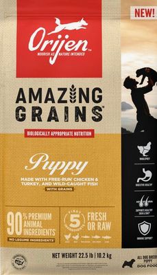 ORIJEN AMAZING GRAINS PUPPY DOG FOOD 22.5LBS