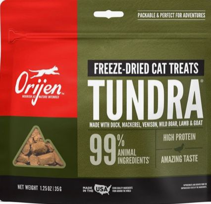 ORIJEN FREEZE-DRIED TUNDRA CAT TREAT 1.25OZ