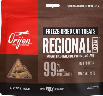 ORIJEN FREEZE-DRIED REGIONAL RED CAT TREATS  1.25OZ