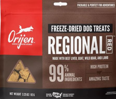 ORIJEN FREEZE-DRIED REGIONAL RED DOG TREAT 3.25OZ