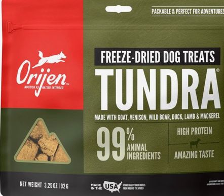 ORIJEN FREEZE-DRIED TUNDRA DOG TREATS 3.25OZ