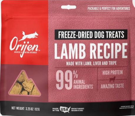 *ORIJEN FREEZE-DRIED LAMB DOG TREAT 3.25OZ