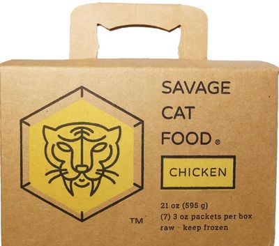 SAVAGE CAT FROZEN CHICKEN SMALL 3OZ 7CT