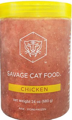 SAVAGE CAT FROZEN CHICKEN 24OZ TUB