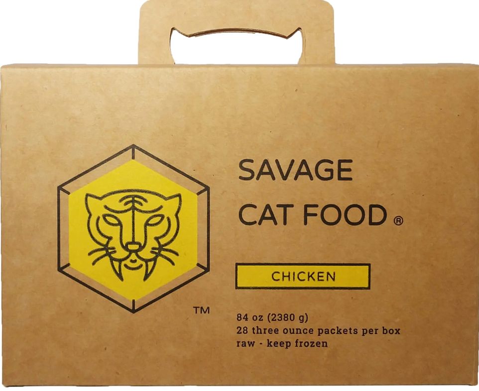 *SAVAGE CAT FROZEN CHICKEN 3OZ 28CT
