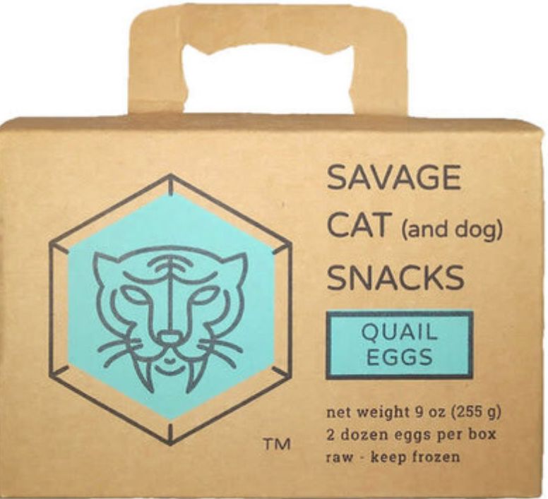 *SAVAGE CAT FROZEN QUAIL EGGS 9OZ 24CT