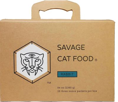 SAVAGE CAT FROZEN RABBIT LARGE 3OZ 28CT