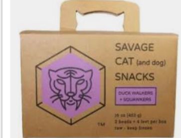SAVAGE CAT DOG FROZEN DUCK HEAD &amp; FEET 4 PACK