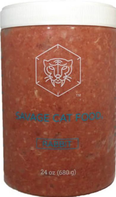 SAVAGE CAT FROZEN RABBIT 24OZ TUB