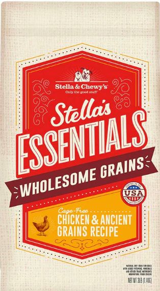 STELLA &amp; CHEWYS ESSENTIAL ANCIENT GRAIN &amp; CHICKEN DOG FOOD 25LB