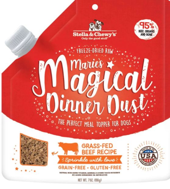 STELLA &amp; CHEWYS FREEZE DRIED MARIES MAGICAL DINNER DUST BEEF FOR DOGS 7OZ
