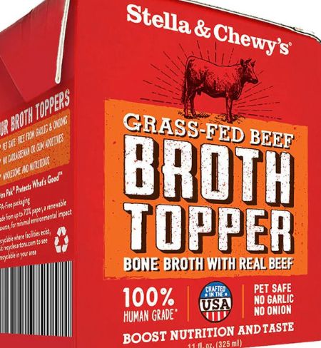 STELLA &amp; CHEWYS BROTH TOPPER GRASSFED BEEF FOR DOGS 11OZ