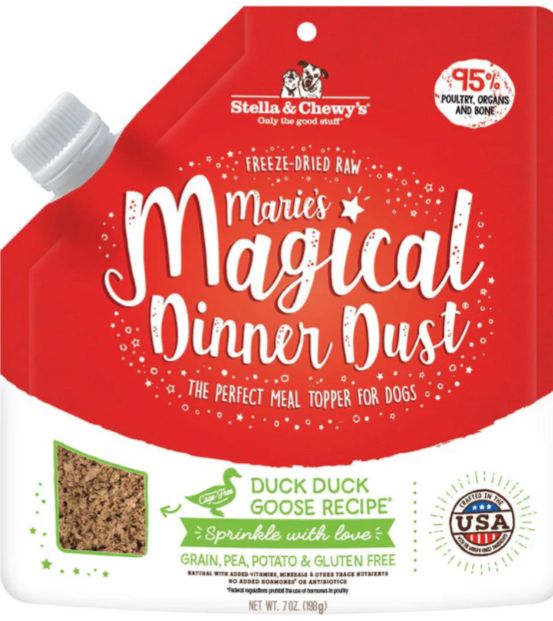 STELLA &amp; CHEWYS FREEZE DRIED MARIES MAGICAL DINNER DUST DUCK FOR DOGS 7OZ