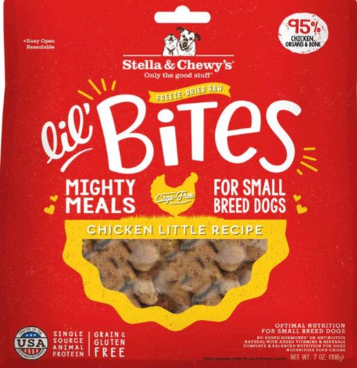 STELLA &amp; CHEWYS FREEZE-DRIED LIL BITES CHICKEN DOG FOOD 7OZ