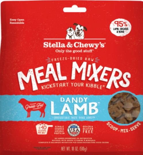STELLA &amp; CHEWYS FREEZE-DRIED MEAL MIXER LAMB DOG FOOD 18OZ
