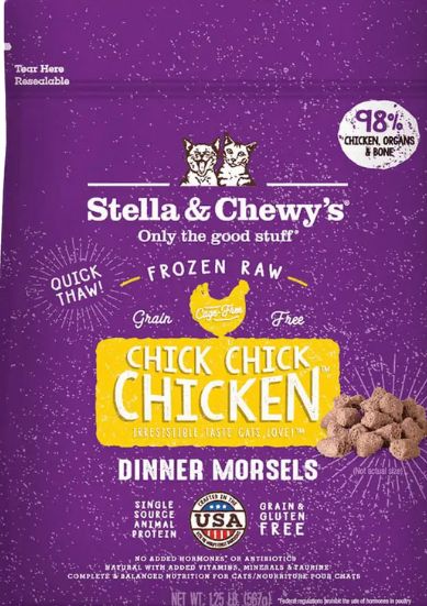 STELLA &amp; CHEWYS FROZEN DINNER MORSELS CHICKEN CAT FOOD 3LB