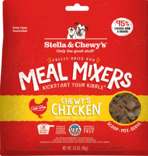 STELLA &amp; CHEWYS FREEZE-DRIED MEAL MIXERS CHICKEN DOG FOOD 3.5OZ