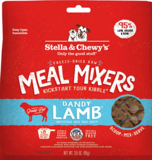 STELLA &amp; CHEWYS FREEZE-DRIED MEAL MIXERS LAMB DOG FOOD 3.5OZ