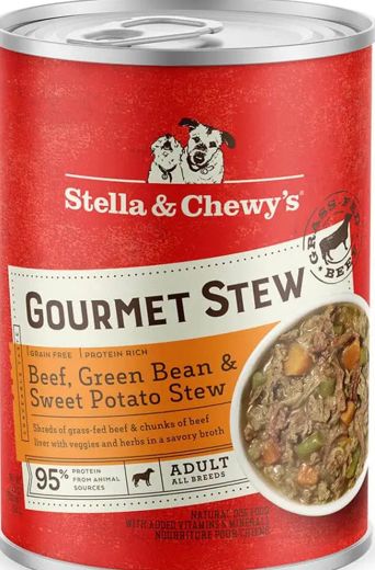 STELLA &amp; CHEWYS GOURMET STEW BEEF, GREEN BEAN &amp; SWEET POTATO DOG FOOD 12.5OZ/CASE