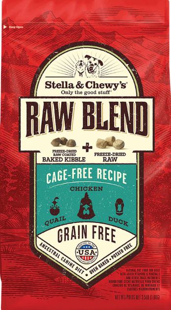 *STELLA &amp; CHEWYS RAW BLEND CAGE FREE DOG FOOD 3.5LB