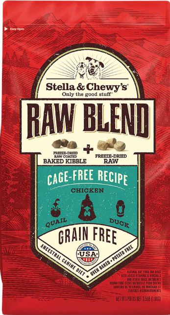 *STELLA &amp; CHEWYS RAW BLEND CAGE FREE POULTRY DOG FOOD 10LB