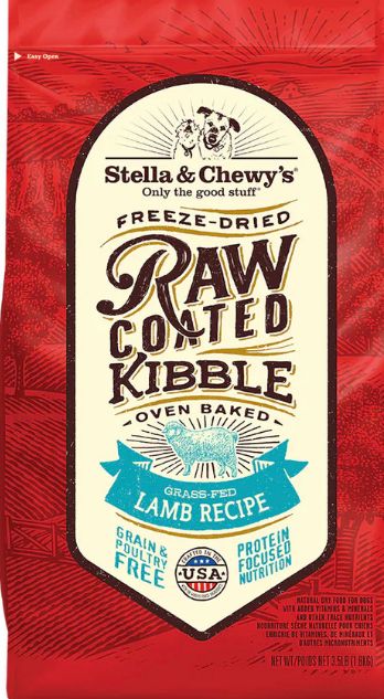 STELLA &amp; CHEWYS RAW COATED LAMB DOG FOOD 22LB