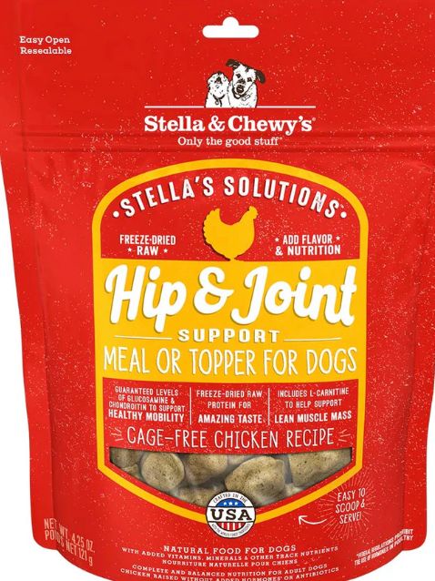 STELLA &amp; CHEWYS SOLUTIONS HIP &amp; JOINT SUPPORT CHICKEN FOR DOGS 4.25OZ