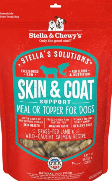 STELLA &amp; CHEWYS SOLUTIONS SKIN &amp; COAT SUPPORT LAMB &amp; SALMON FOR DOGS 4.25OZ