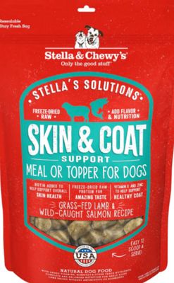 STELLA &amp; CHEWYS SOLUTIONS SKIN &amp; COAT SUPPORT LAMB &amp; SALMON FOR DOGS 4.25OZ