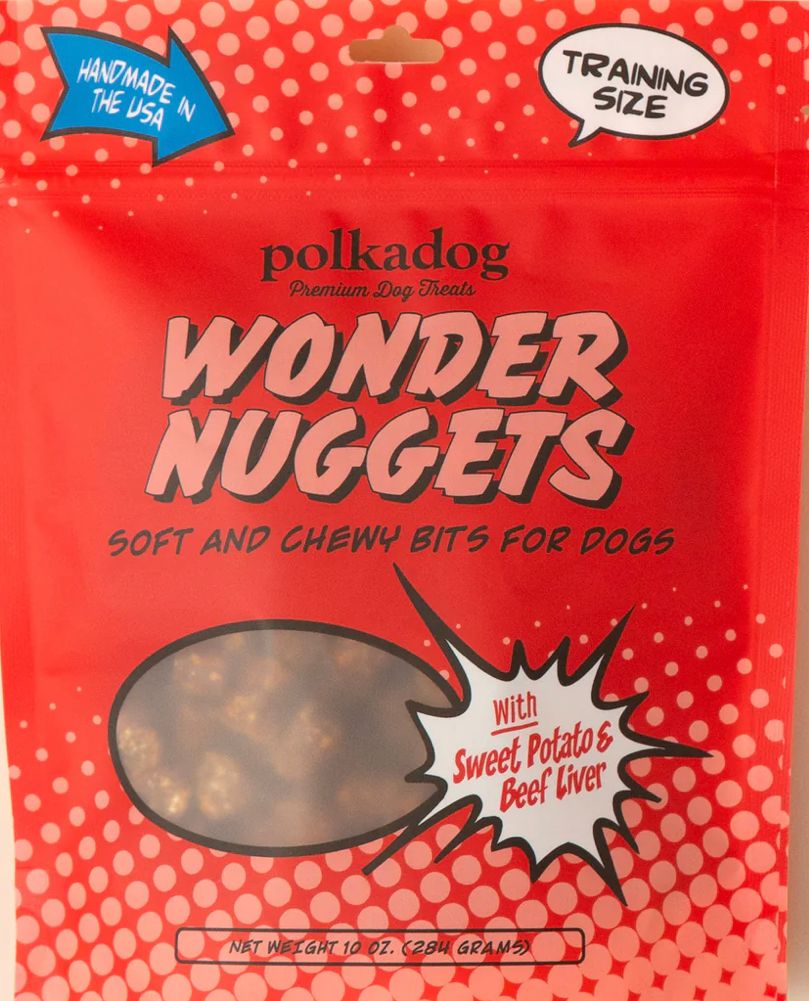 POLKADOG WONDER NUGGETS BEEF DOG TREAT 10OZ